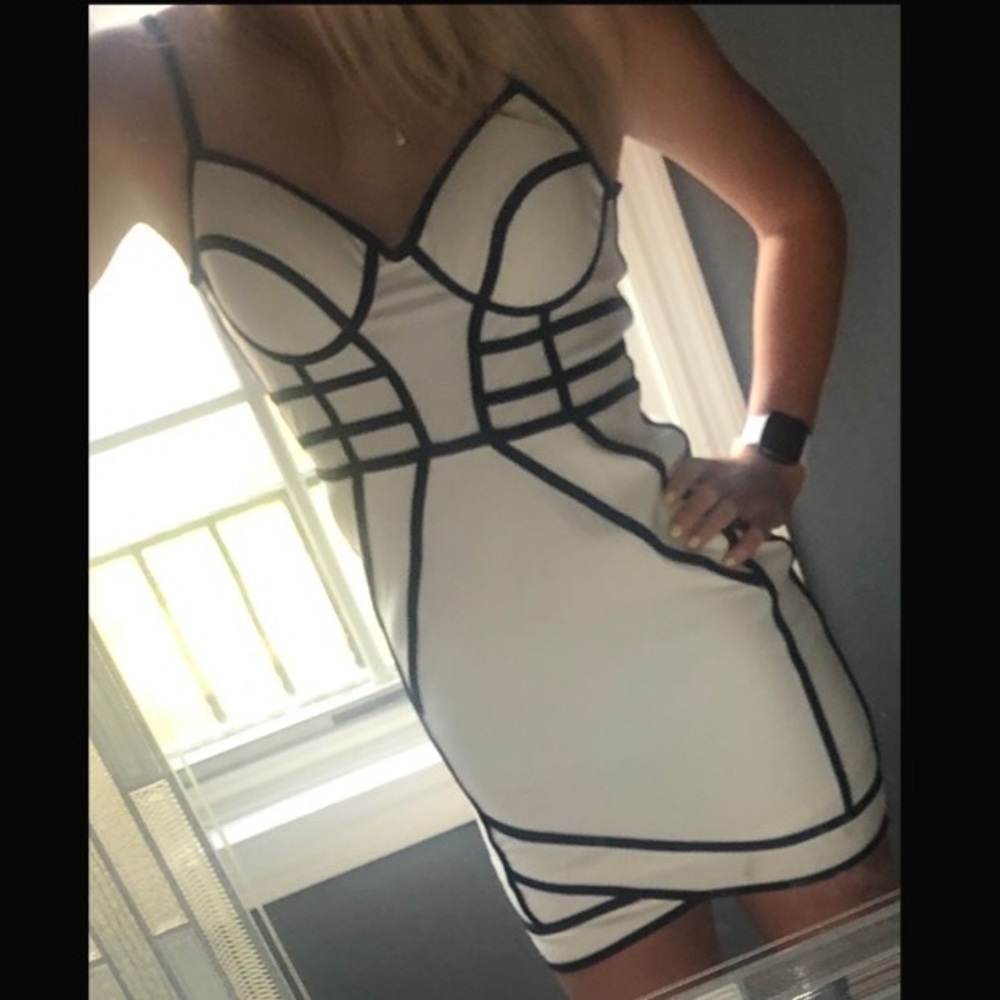 Black and white dress